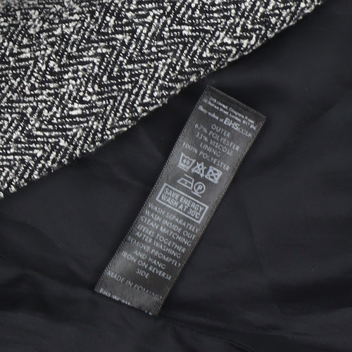 BHS Women's Grey Herringbone Bouclé Blazer Size 12