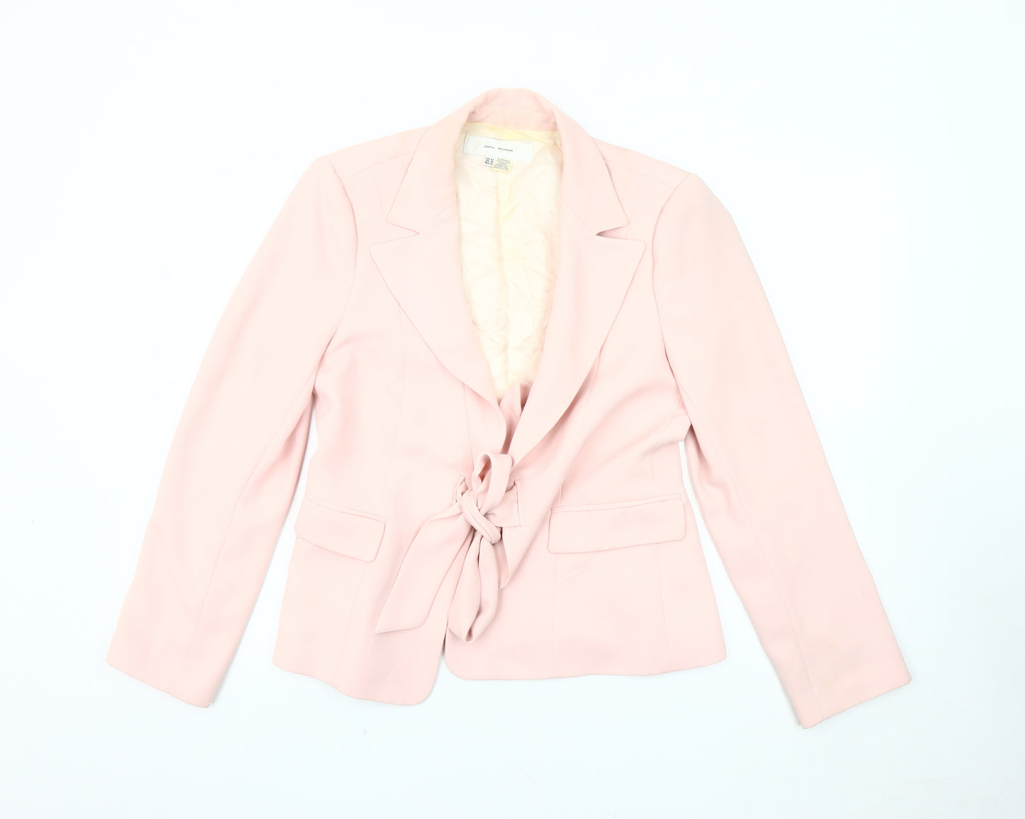 Zara Women Pink Blazer, Size 14, Classic Regular Fit