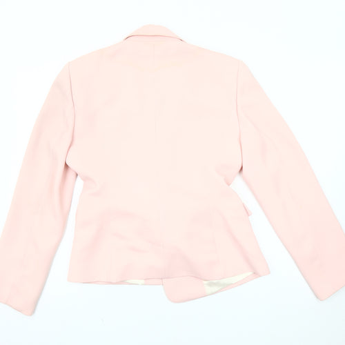 Zara Women Pink Blazer, Size 14, Classic Regular Fit