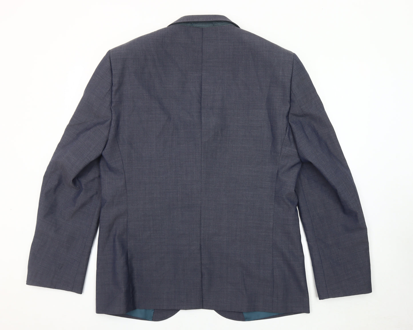 Next Men's Blue Blazer 44R Wool Blend Regular Fit
