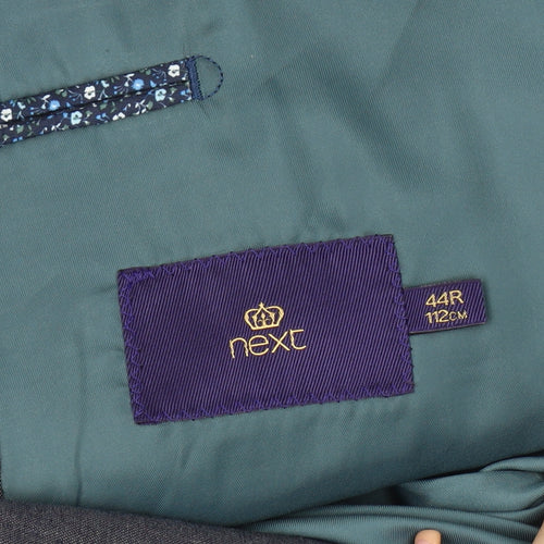 Next Men's Blue Blazer 44R Wool Blend Regular Fit