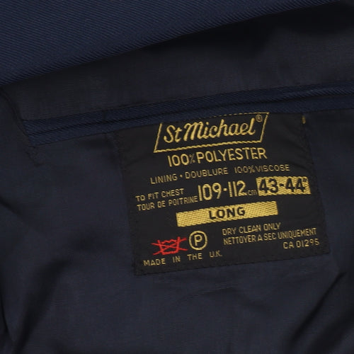 St Michael Men's Blue Blazer, Size 43 Long Fit