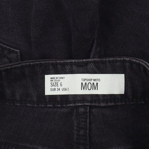 Topshop Women’s Black Mom Shorts Size 6
