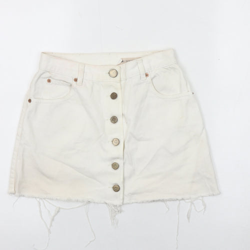 ASOS Women's Ivory Denim Skirt Size 8
