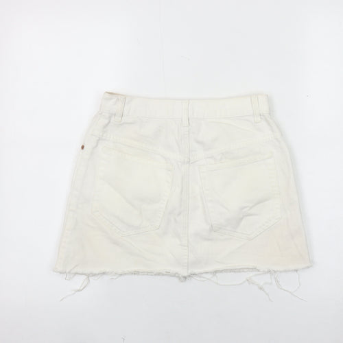 ASOS Women's Ivory Denim Skirt Size 8