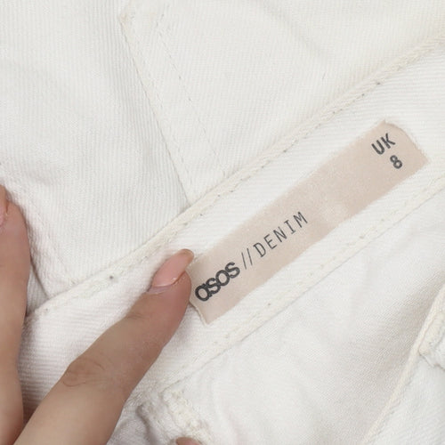 ASOS Women's Ivory Denim Skirt Size 8