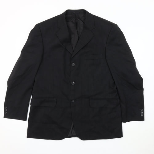 Burton Men's Black Striped Blazer 40 Regular