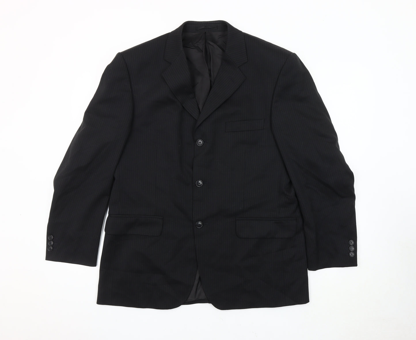 Burton Men's Black Striped Blazer 40 Regular
