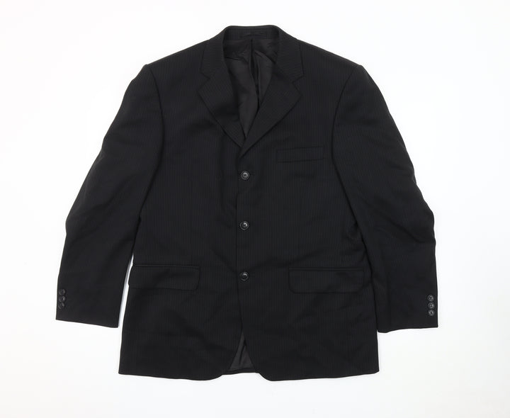 Burton Men's Black Striped Blazer 40 Regular