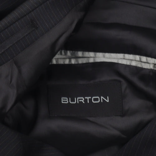 Burton Men's Black Striped Blazer 40 Regular
