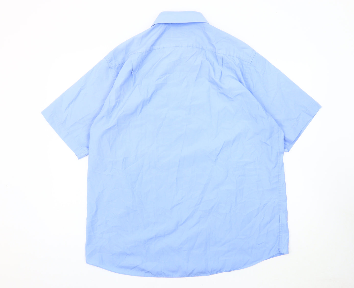 Marks and Spencer Men's Blue Regular Fit Casual Shirt