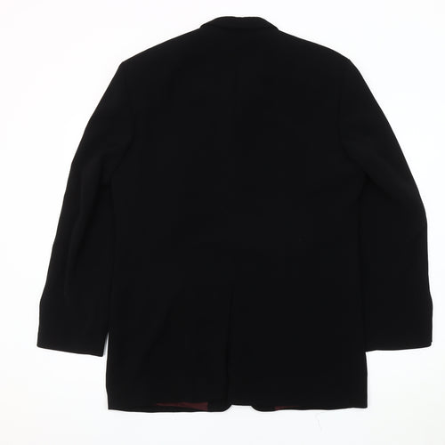 Benvenuto Men's Black Blazer Size 48 Regular Fit