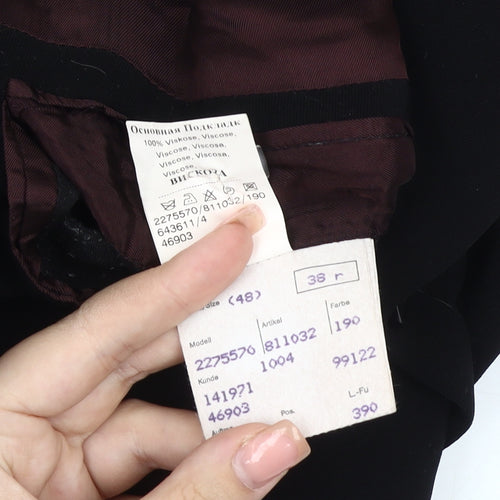 Benvenuto Men's Black Blazer Size 48 Regular Fit