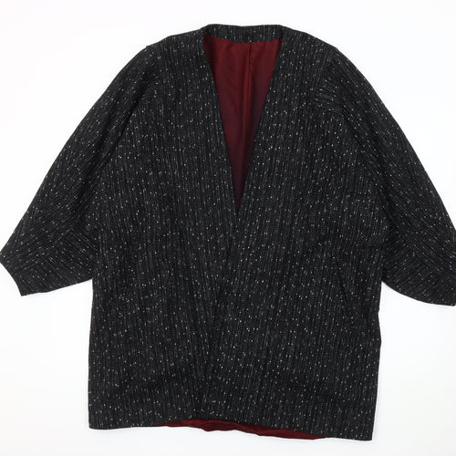 Topshop Women's Black Long Sleeve Coat Size 12