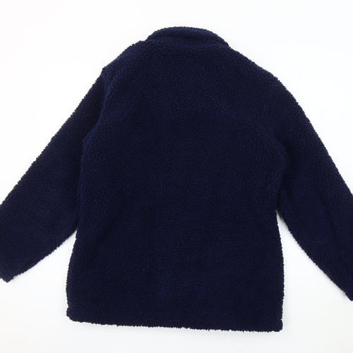 Damart Women's Blue Buttoned Coat - Size 10