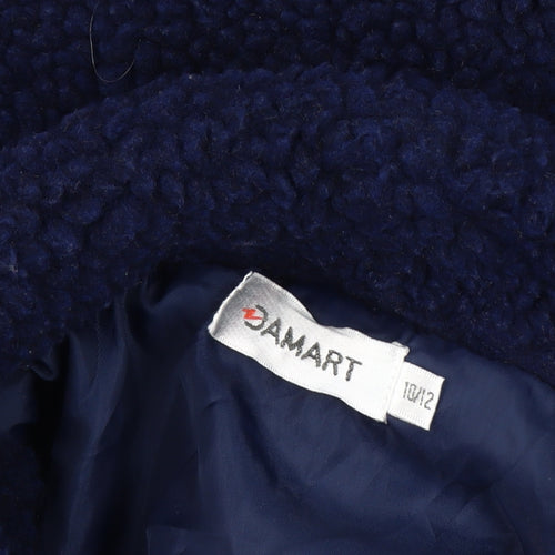 Damart Women's Blue Buttoned Coat - Size 10