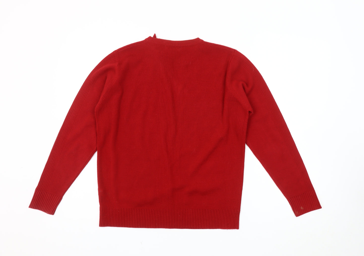 Berkertex Women's Red Acrylic Pullover Jumper Size 10-12