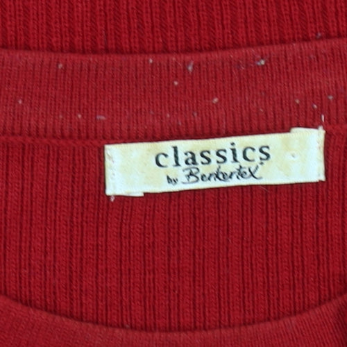 Berkertex Women's Red Acrylic Pullover Jumper Size 10-12