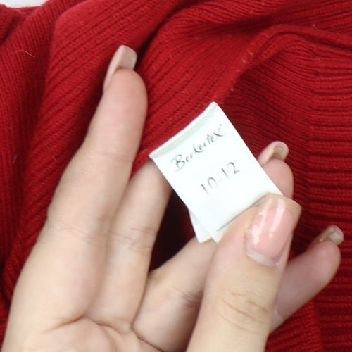 Berkertex Women's Red Acrylic Pullover Jumper Size 10-12