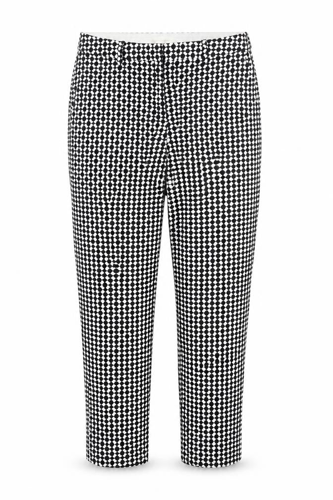 Front view of H&M Women's Multicoloured Geometric Trousers, size 6