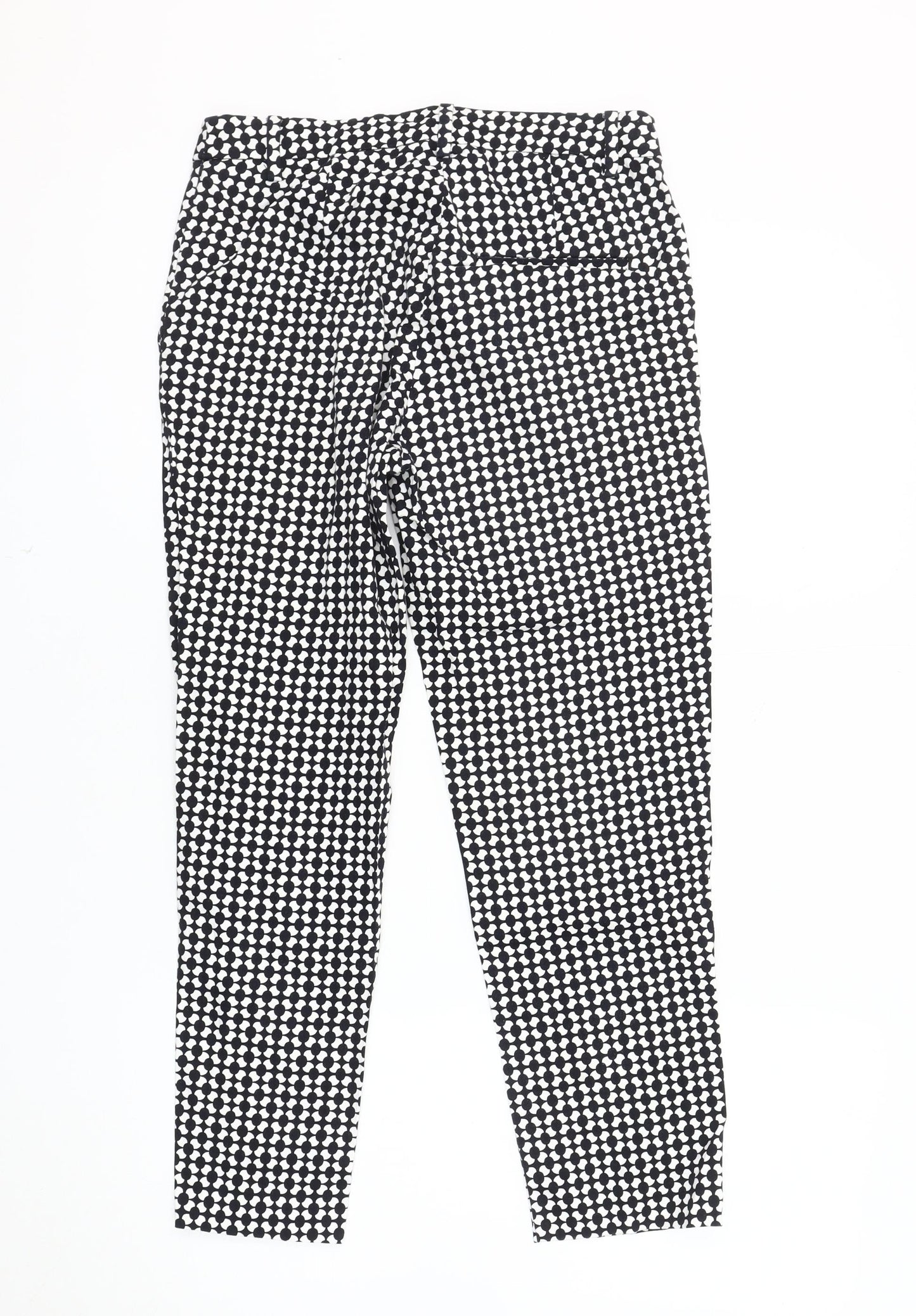 H&M Women's Multicoloured Geometric Trousers Size 6
