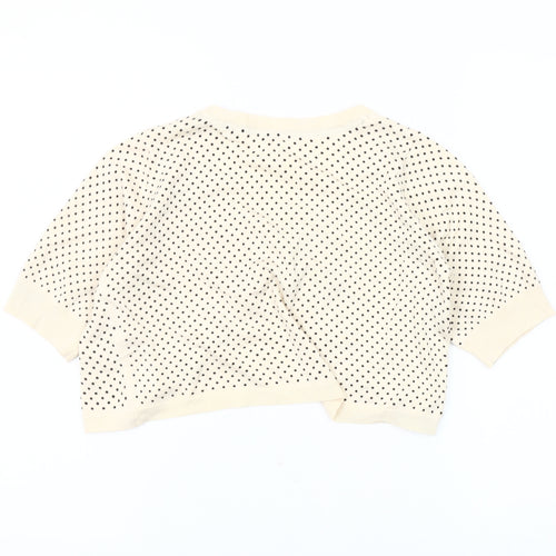 Marks & Spencer Women's Ivory Polka Dot Cardigan Size 14