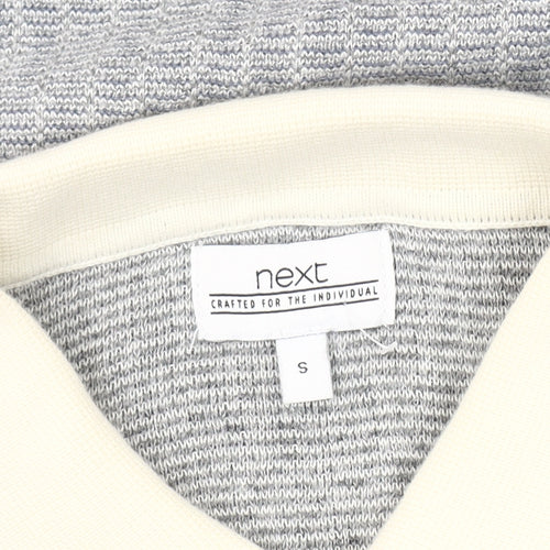 Next Men's Grey Short Sleeve Polo Shirt Size S