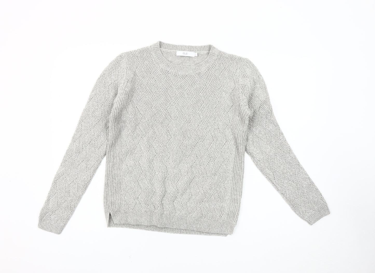 ISLE Women's Grey Knit Pullover Jumper M