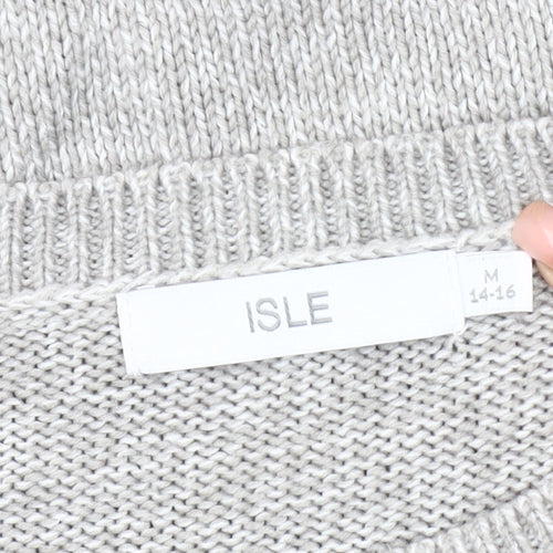 ISLE Women's Grey Knit Pullover Jumper M
