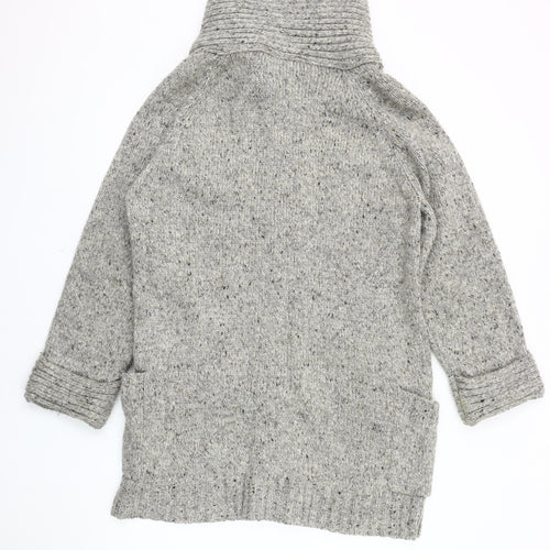 Wallis Men's Grey Zipped Knit Mid-Length Jacket M