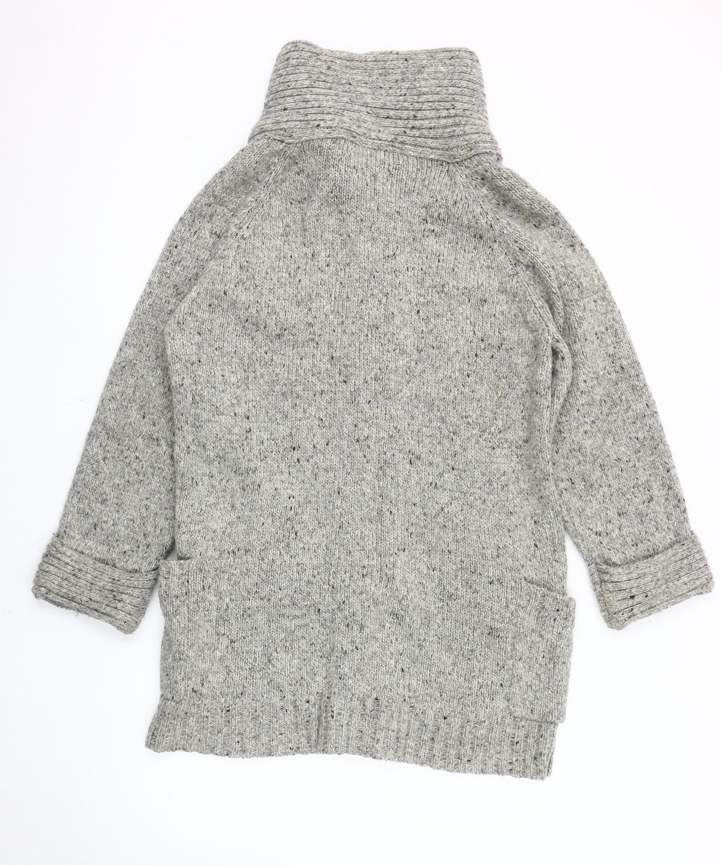 Wallis Men's Grey Zipped Knit Mid-Length Jacket M