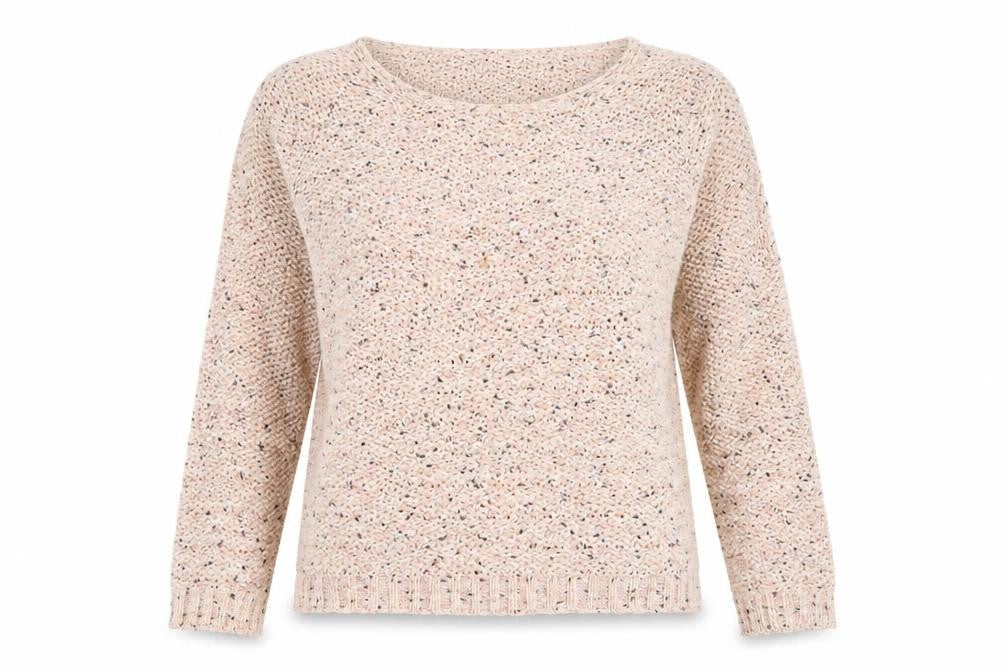 Front view of Mayfair Women's Multicoloured Chunky-Knit Pullover, size 20