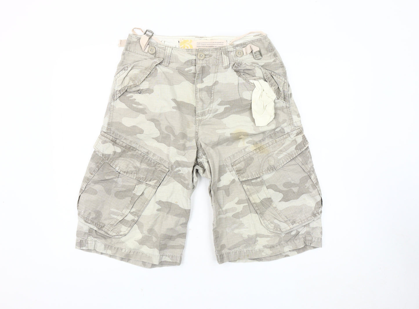 Burton Men's Beige Camouflage Cargo Shorts Size 30