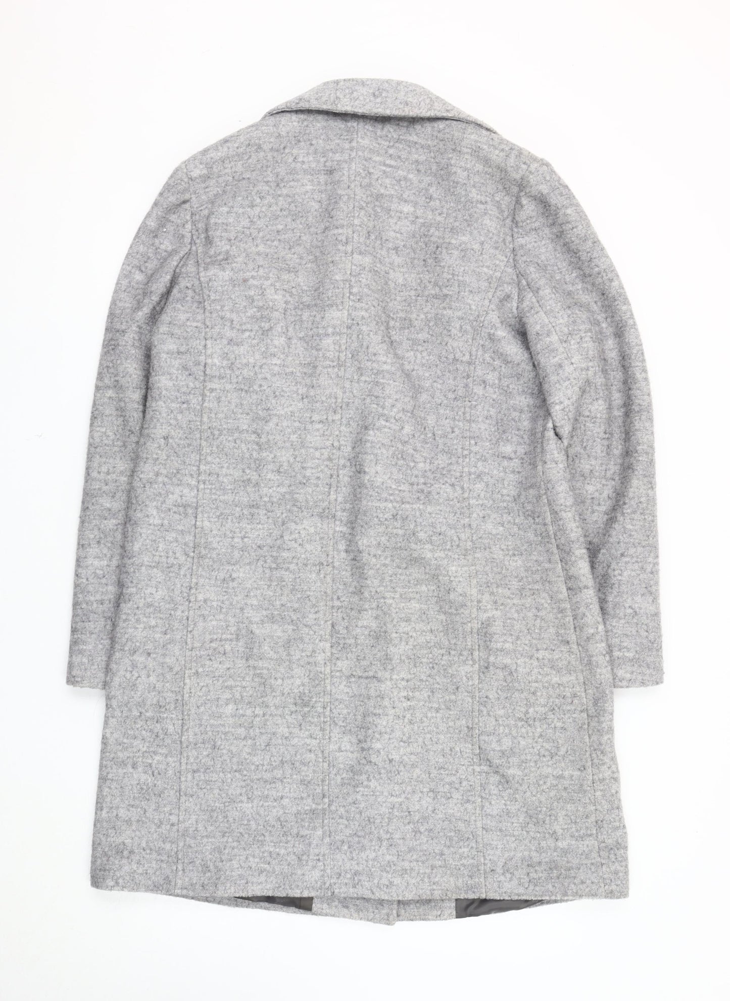 BHS Women's Grey Wool Blend Coat Size 14