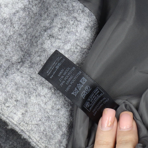 BHS Women's Grey Wool Blend Coat Size 14