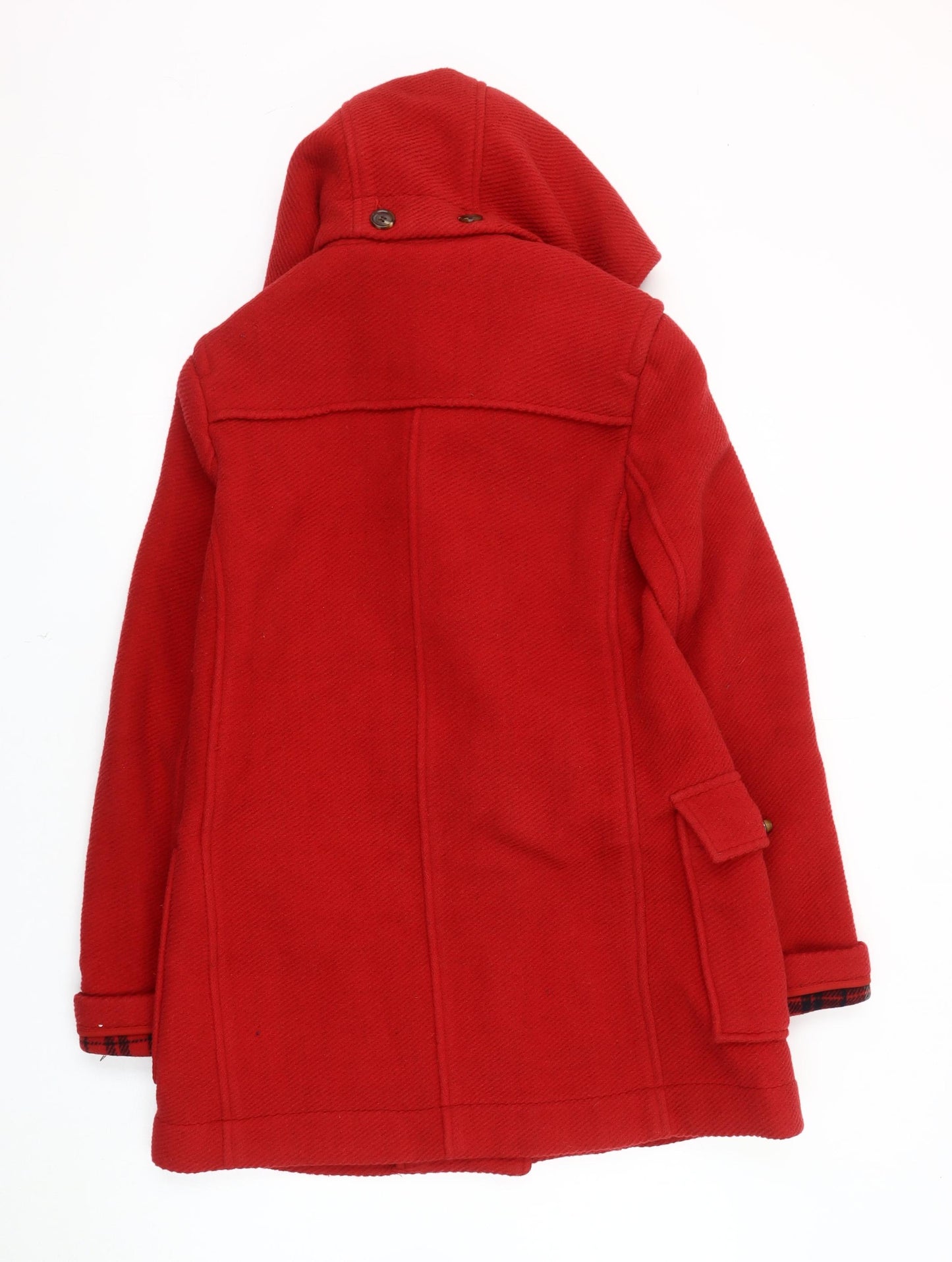 Topshop Women's Red Duffle Coat Size 6