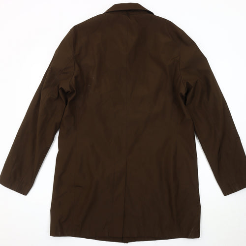 John Lewis Men's Brown Overcoat M, Lined Mid-Length