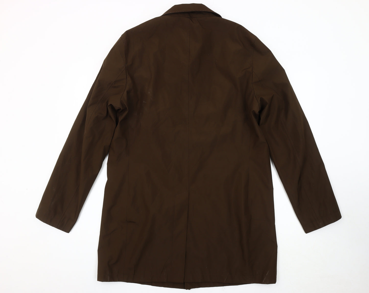 John Lewis Men's Brown Overcoat M, Lined Mid-Length
