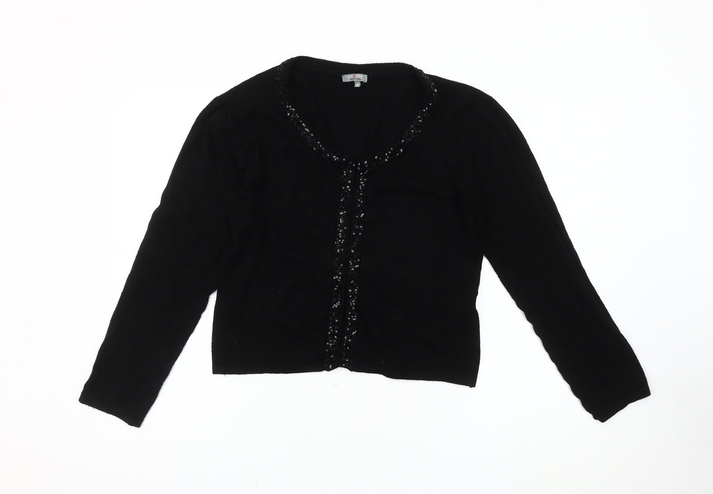 Per Una Women's Black Cardigan Size 16 - Casual Knit