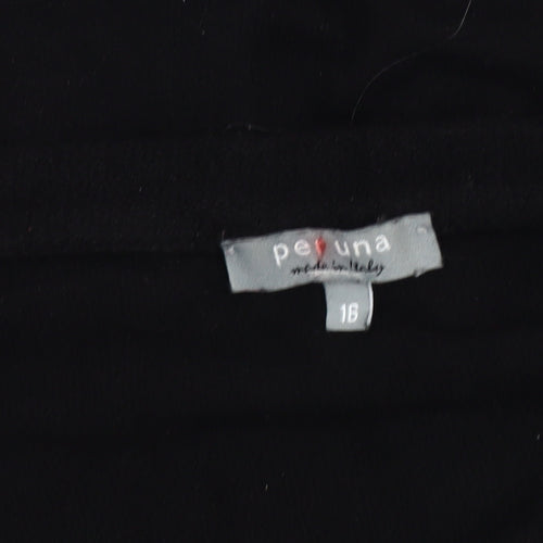 Per Una Women's Black Cardigan Size 16 - Casual Knit
