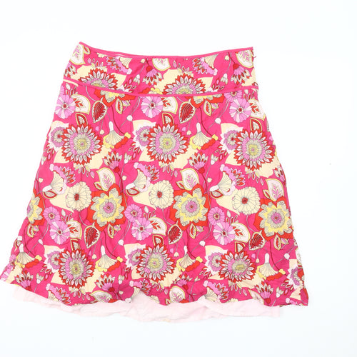 H&M Women's A-Line Floral Skirt, Size 12, Multicoloured