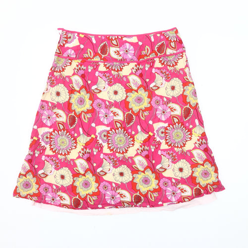 H&M Women's A-Line Floral Skirt, Size 12, Multicoloured