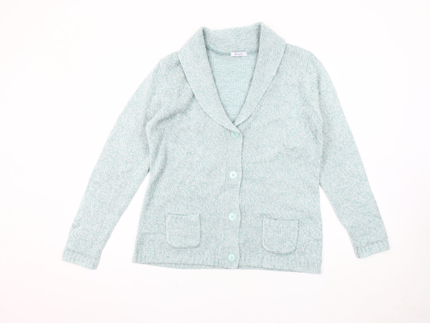 Damart Women's Green Cardigan, Size 10/12, Lightweight Knit