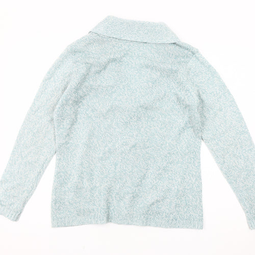 Damart Women's Green Cardigan, Size 10/12, Lightweight Knit