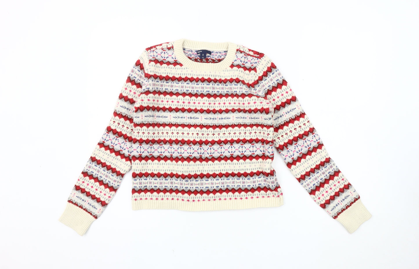 Gap Girls Multicoloured Fair Isle Pullover Jumper, Size 12