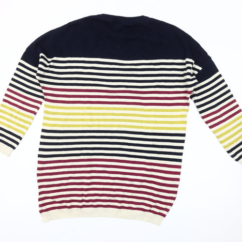 Brakeburn Women's Multicoloured Striped Pullover Jumper Size 8