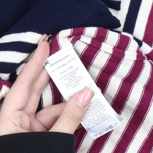 Brakeburn Women's Multicoloured Striped Pullover Jumper Size 8