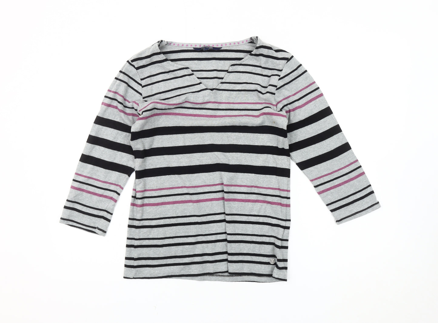 Maine New England Women's 3/4 Sleeve Striped Top 12