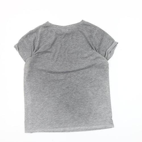Harry Potter Women's Grey Hogwarts T-Shirt Size 10
