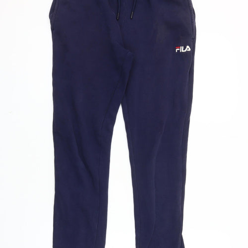 Fila Men's Blue Jogger Trousers, Size S, Elastic Waist